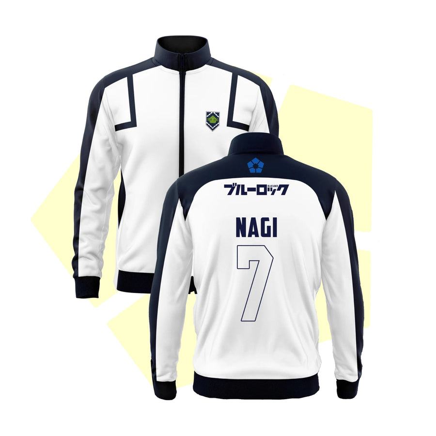 Chandal Blue Lock Blanco Estampado - Chandal Premium Manga | Ropa Deporte Anime