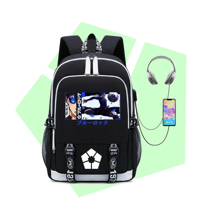 Sac à Dos Blue Lock - Sac d'École Cosplay Anime - Isagi Black