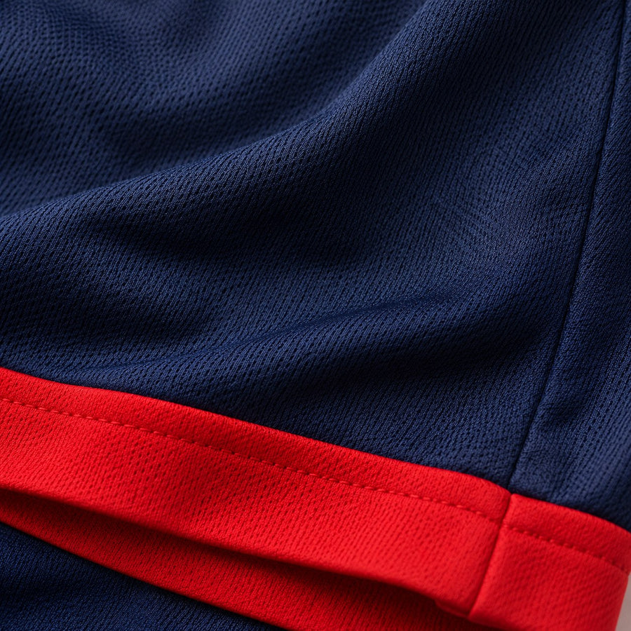 Gros plan sur le tissu du short Blue Lock France U20