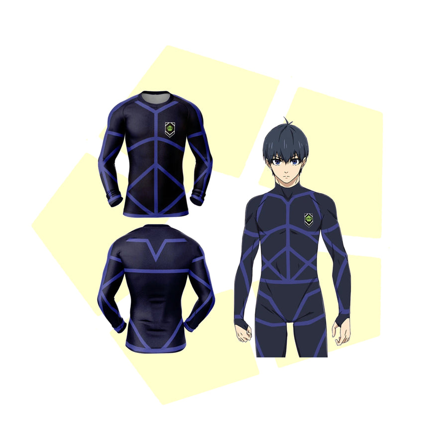 Camiseta Compresion Blue Lock - Camiseta Deporte Manga | Ropa Fitness Anime