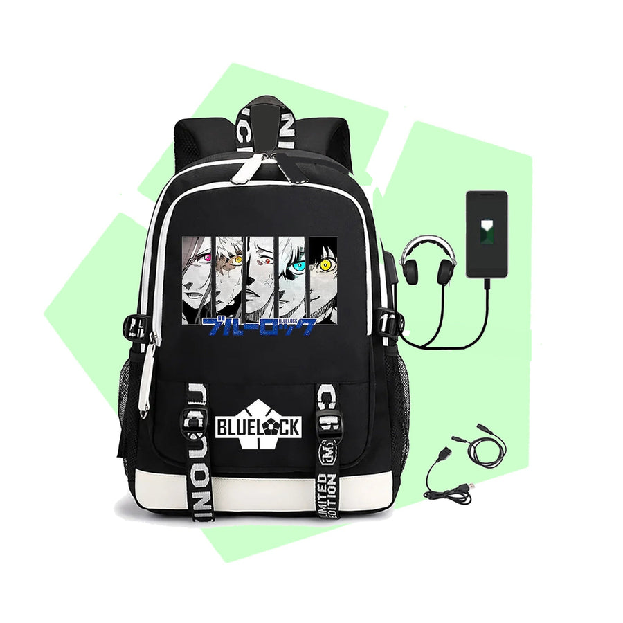 Sac à Dos Blue Lock - Sac d'École Cosplay Anime - Eyes Black