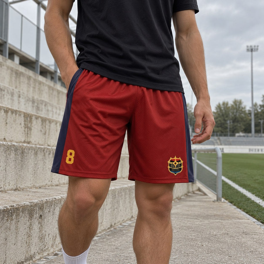 Short Blue Lock FC Barcha porté