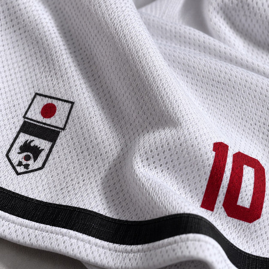 Gros plan sur le tissu du short Blue Lock Japon U20