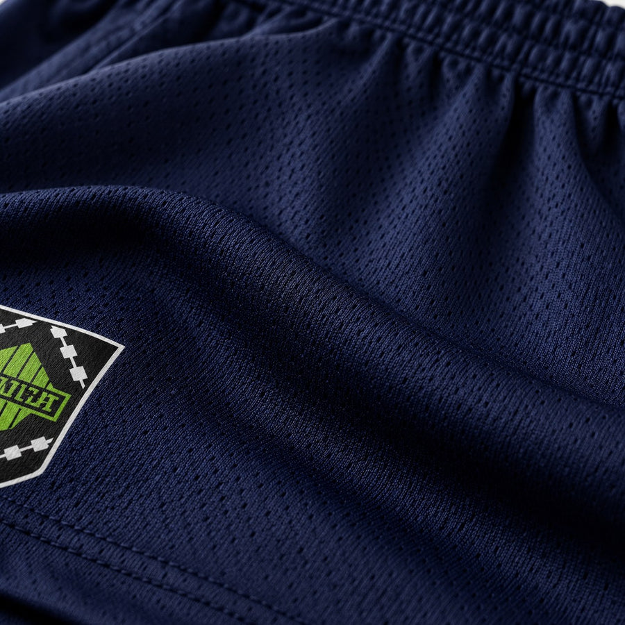 Gros plan sur le tissu du short Blue Lock Japon