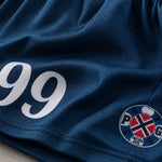 Gros plan sur le tissu du short Blue Lock PXG